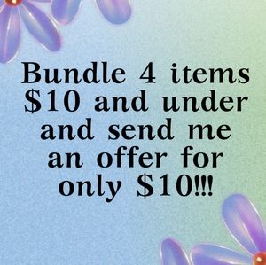 🔥Buy 1 get THREE FREE🔥 Bundle any 4 items $10 and under, send offer for $10♥️